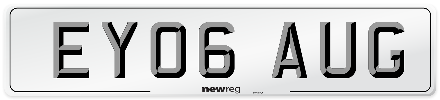 EY06 AUG Number Plate from New Reg